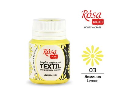farba na textil 20 ml ROSA Talent 03 lemon