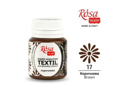 farba na textil 20 ml ROSA Talent 17 brown