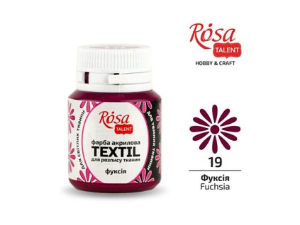 farba na textil 20 ml ROSA Talent 19 fuchsia