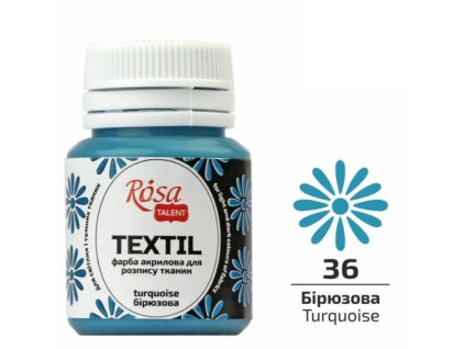 farba na textil 20 ml ROSA Talent 36 turquoise