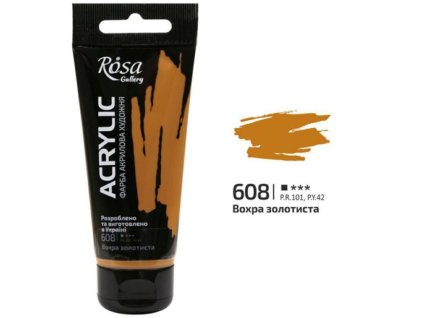 akrylová farba 60 ml ROSA Gallery 608 gold ochre