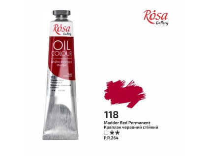 olejová farba 45 ml ROSA Gallery 118 madder red permanent
