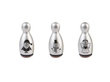 pečiatka set 3 ks 1,2cm mikuláš, snehuliak, anjel