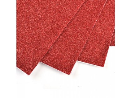machová guma A4 glitter červená