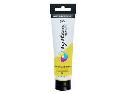 akrylová farba 150 ml SYSTEM3 681 Fluorescent Yellow