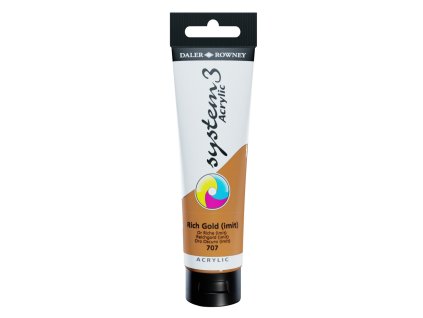 akrylová farba 150 ml SYSTEM3 707 Rich Gold Imit