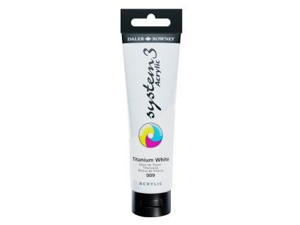 akrylová farba 150 ml SYSTEM3 009 Titanium White