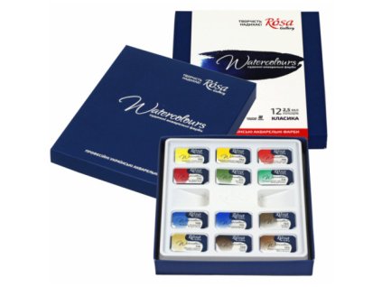 set akvarelových farieb ROSA Gallery Classic 12 x 2,5ml