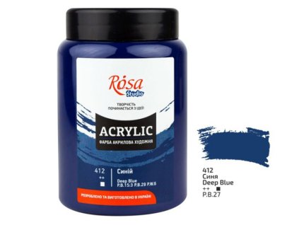 akrylová farba 400 ml ROSA Studio 412 deep blue