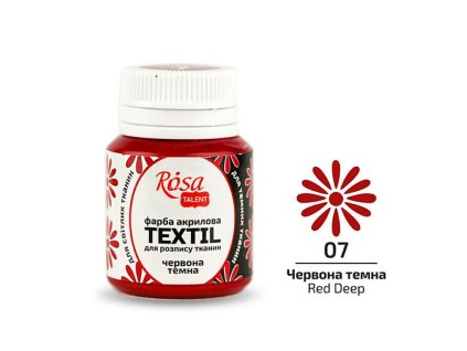 farba na textil 20 ml ROSA Talent 07 red deep