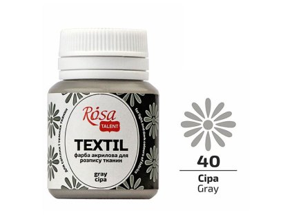farba na textil 20 ml ROSA Talent 40 gray