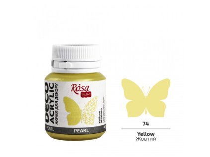 akrylová farba 20 ml ROSA Talent pearl 74 yellow