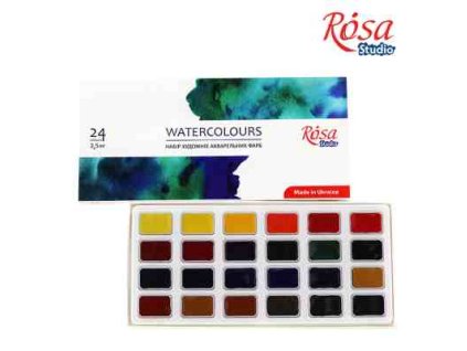 set akvarelových farieb ROSA Studio 24 x 2,5ml