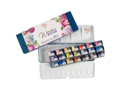 set akvarelových farieb ROSA Gallery Romantic 21 x 2,5ml