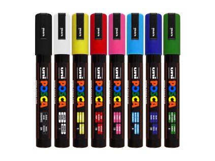 akrylový marker set UNI POSCA -3M basic set 8ks