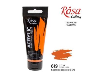 akrylová farba 60 ml ROSA Gallery 619 cadmium orange HUE