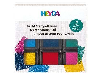 Set atramentových vankúšikov na textil 9 farieb