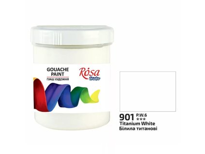 gvašová farba ROSA Studio 100 ml , titanium white