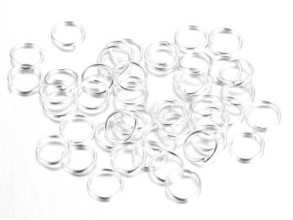krúžok prepojovací 6x0x6 mm strieborný 20 ks