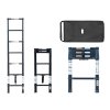 PROFI teleszkópos létra 1x7, magasság 2 m, fekete