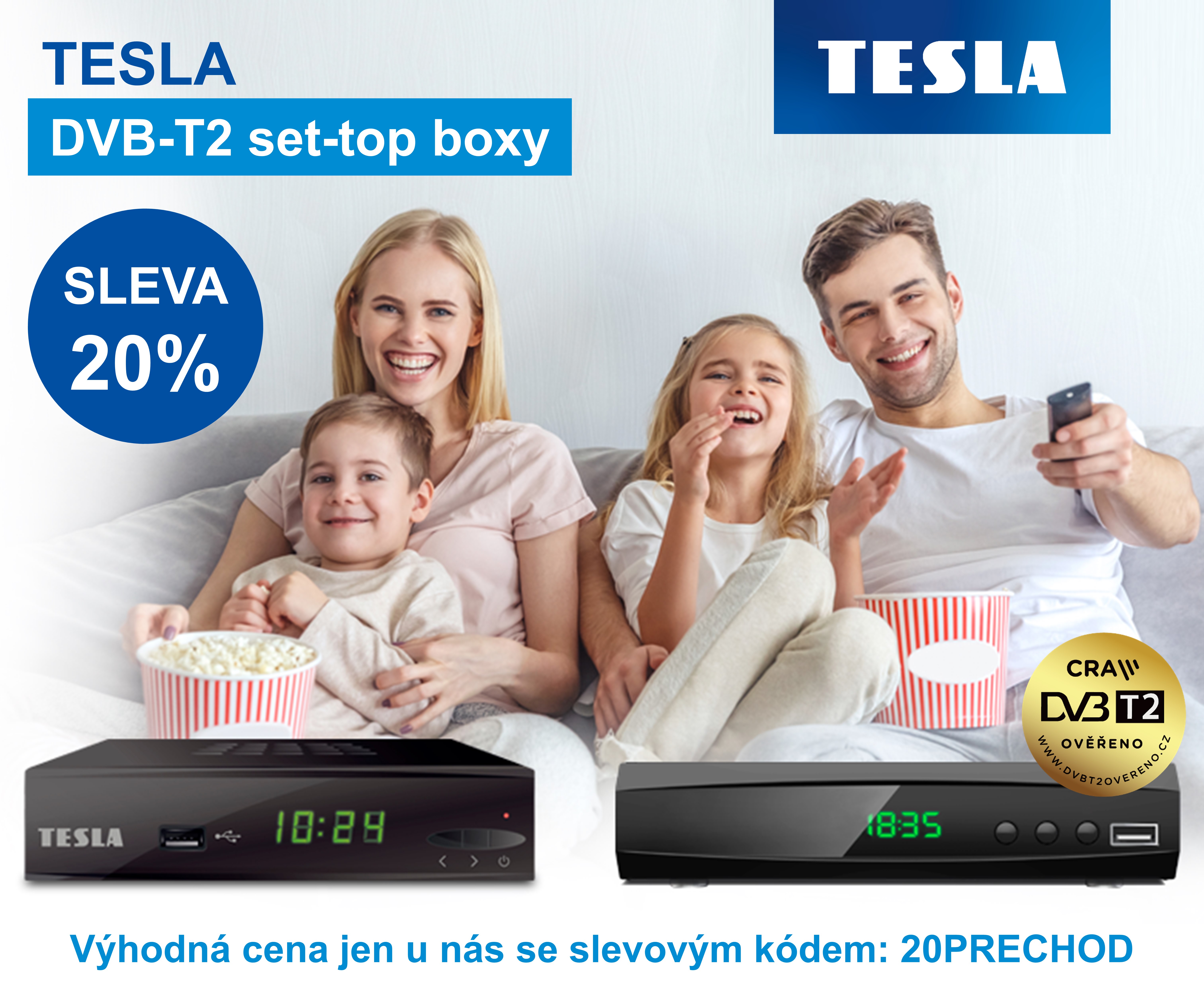 Akce: Sleva 20% na vybrané DVB-T2 set-top boxy
