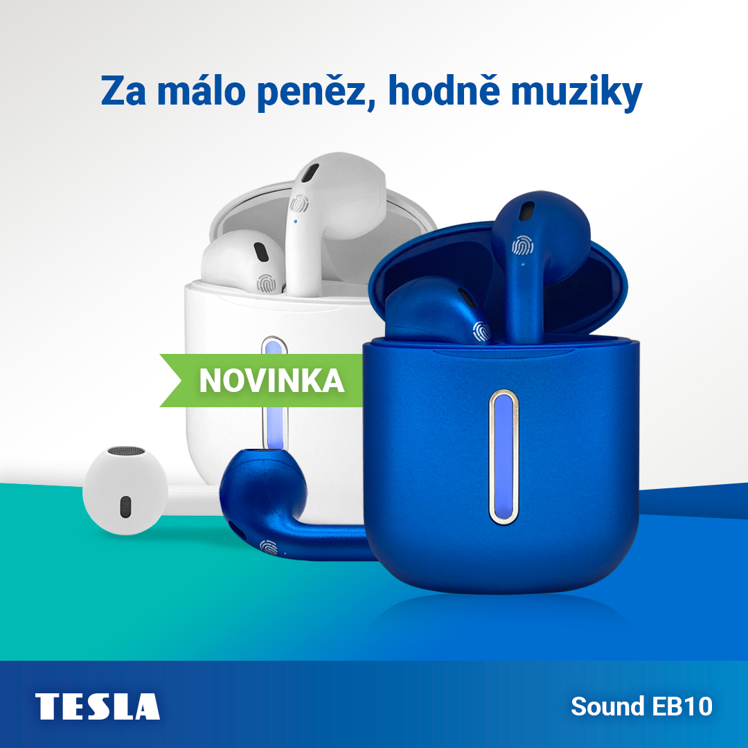 Novinka: TESLA SOUND EB10 - bezdrátová Bluetooth sluchátka