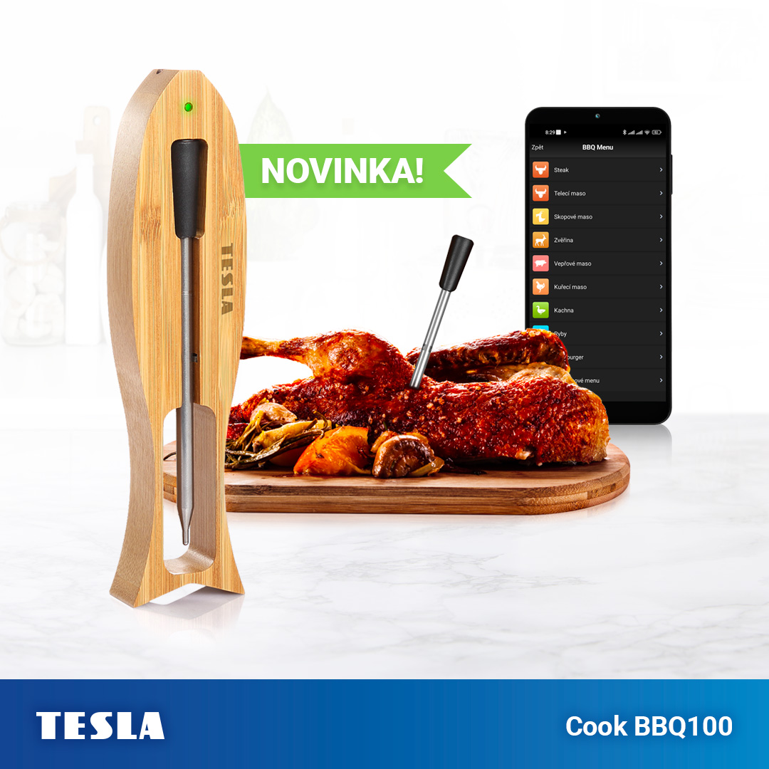 Novinka: bezdrátová teplotní sonda TESLA Cook BBQ100