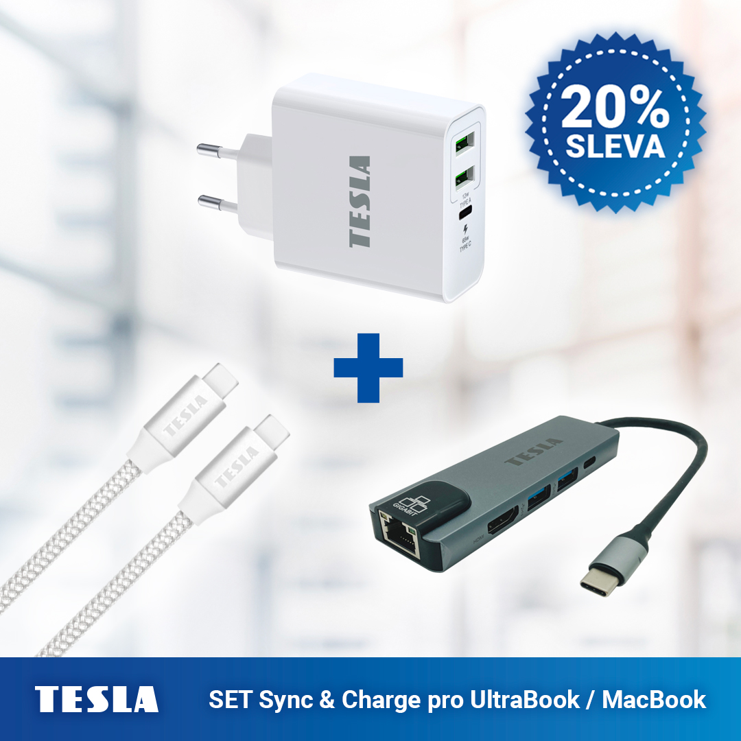 Novinka: Akční TESLA SET Sync & Charge pro ultrabook/MacBook