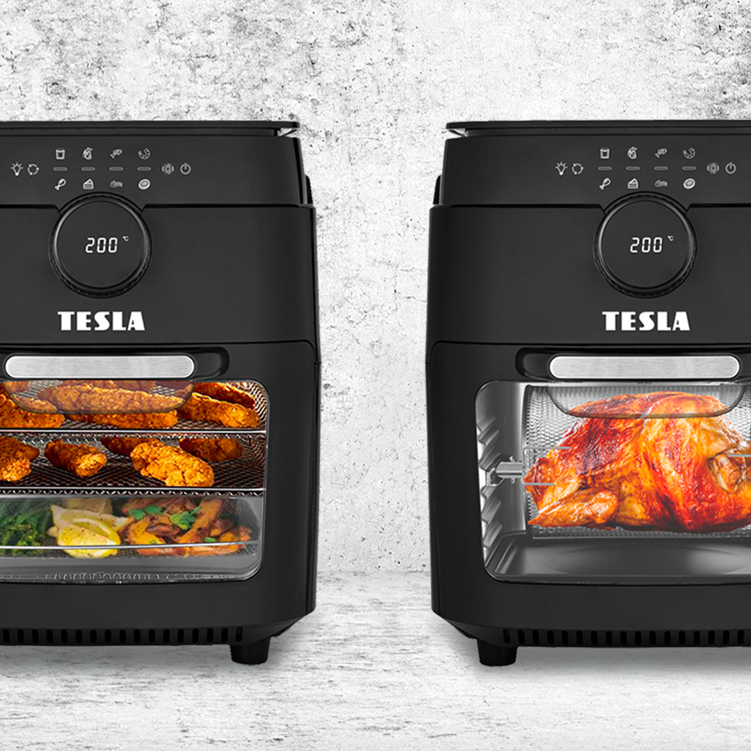 Novinka: TESLA AirCook & Grill QG700 - multifunkční digitální horkovzdušná fritéza