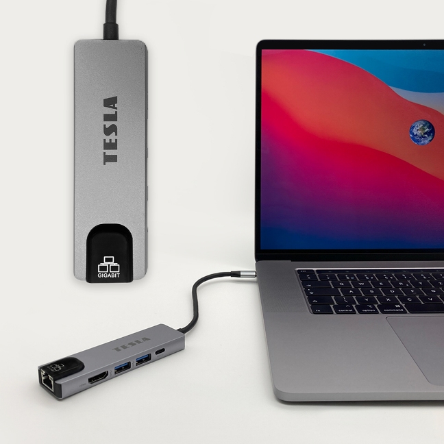 Novinka: TESLA Device MP80 - multifunkční USB hub 5v1