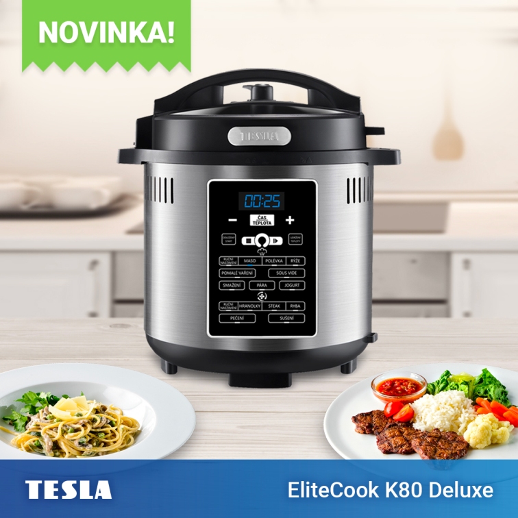Novinka: TESLA EliteCook K80 Deluxe - multifunkční elektrický tlakový hrnec a horkovzdušná fritéza