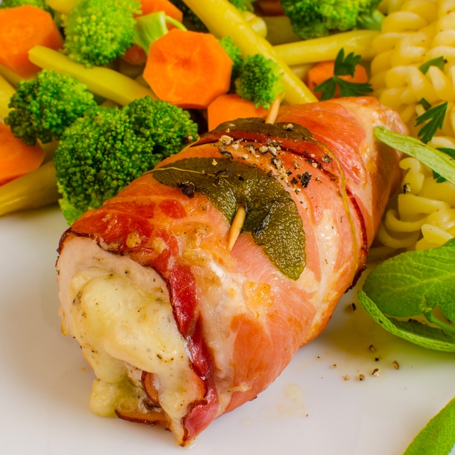 Kuřecí prsa ve stylu „saltimbocca“ | pomalý hrnec TESLA