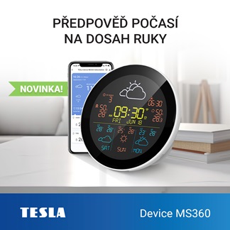Novinka: chytrá meteostanice s externím senzorem TESLA Device MS360