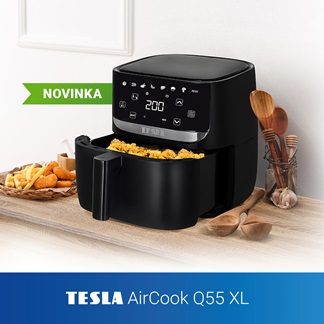 Novinka: multifunkční digitální horkovzdušná fritéza TESLA AirCook Q55 XL