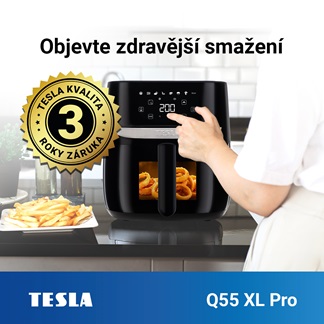Novinka: multifunkční horkovzdušná fritéza TESLA AirCook Q55 XL Pro
