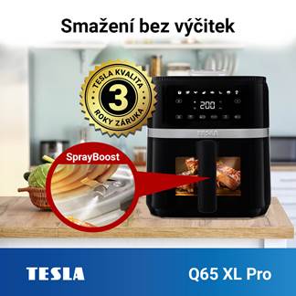 Nová horkovzdušná fritéza TESLA AirCook Q65 XL Pro pro zdravé a chutné vaření bez námahy