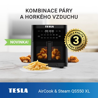 Novinka: multifunkční parní a horkovzdušná fritéza TESLA AirCook & Steam QS550 XL