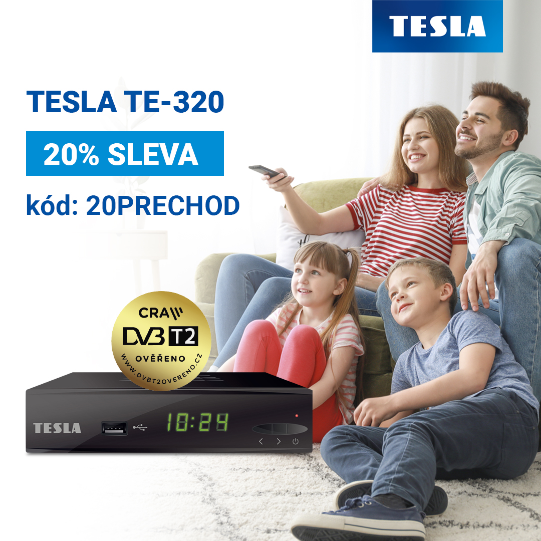 Jedinečná SLEVA 20% na Set-top box TESLA TE-320