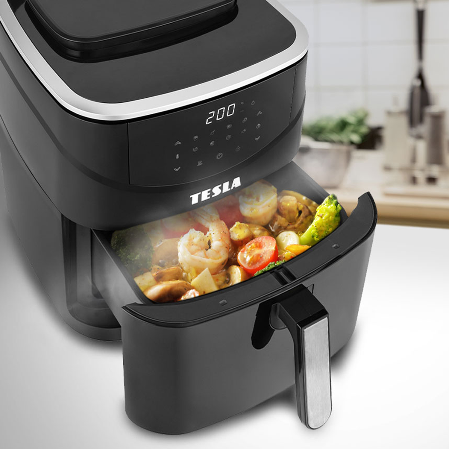 Novinka: TESLA AirCook & Steam QS500 - multifunkční parní a horkovzdušná fritéza