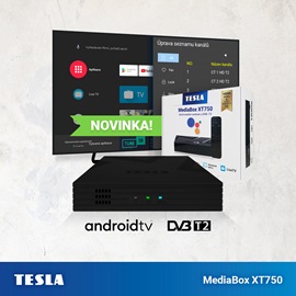 Novinka: multimediální přehrávač a DVB-T2 set-top box TESLA MediaBox XT750