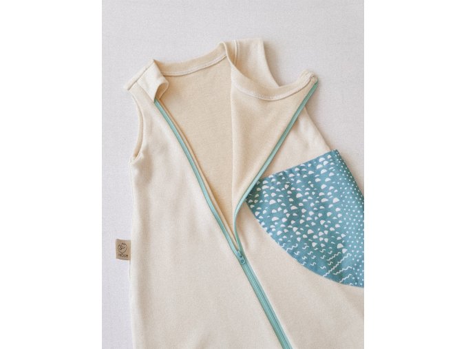 Celoročný merino spací vak - modrý