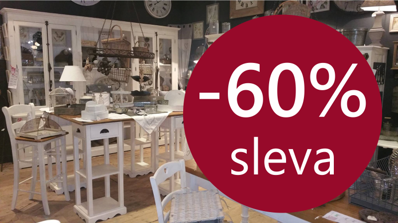 VELKÁ AKCE JE TADY!!!  60% SLEVA  na zboží skladem!