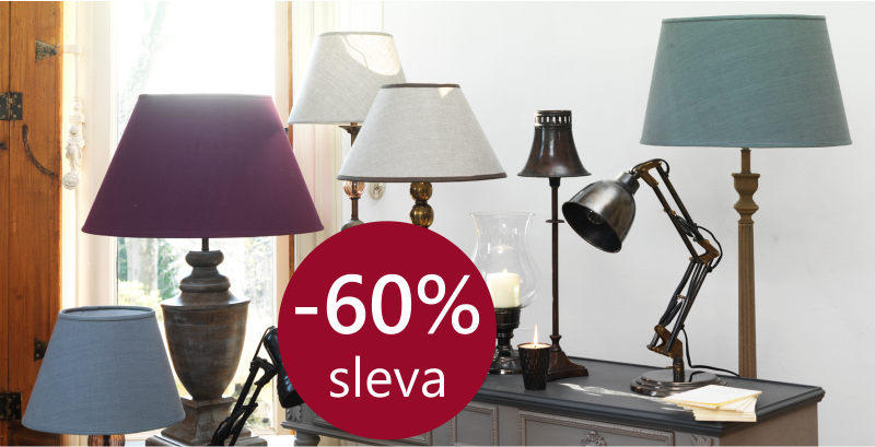 Lampy, lustry, lampičky se slevou 60%