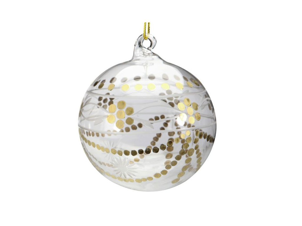 Vánoční ozdoba Koule zdobené tečkami