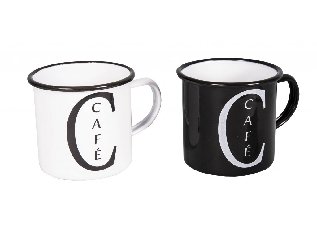 Hrnek Cafe noir et blanc - 2 varianty