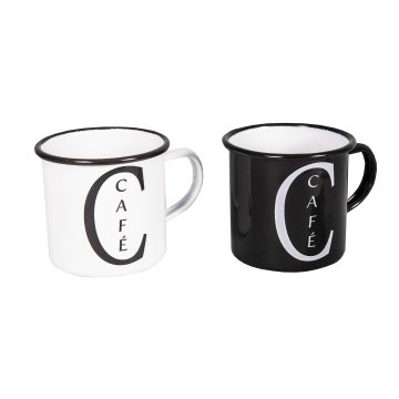 Hrnek Cafe noir et blanc - 2 varianty