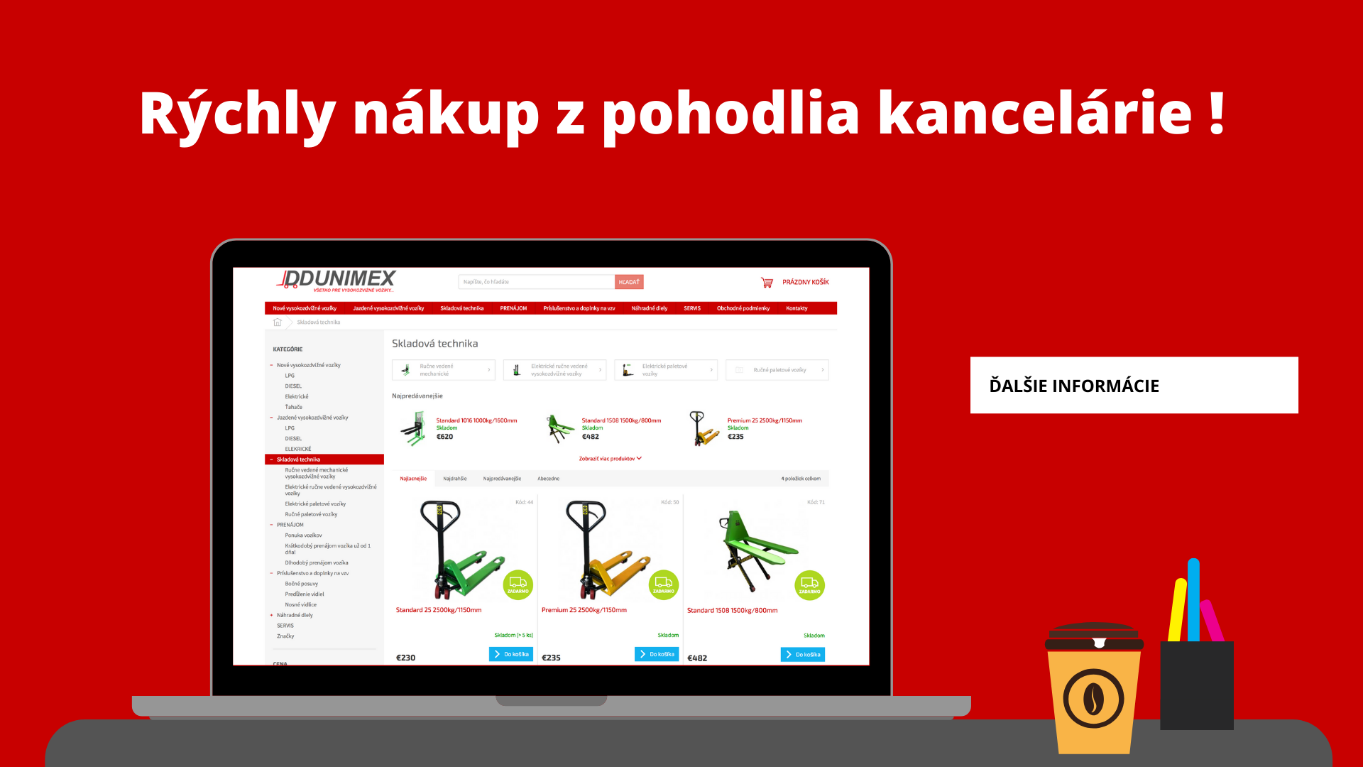 Nákup z pohodlia kancelárie