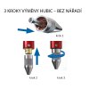 3 kroky výměny hubic