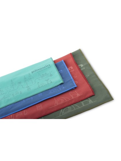 Ručník Pinguin Micro Towel L Map (Barva Red)