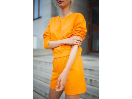 Cropped mikina oranžová (Velikosti L)